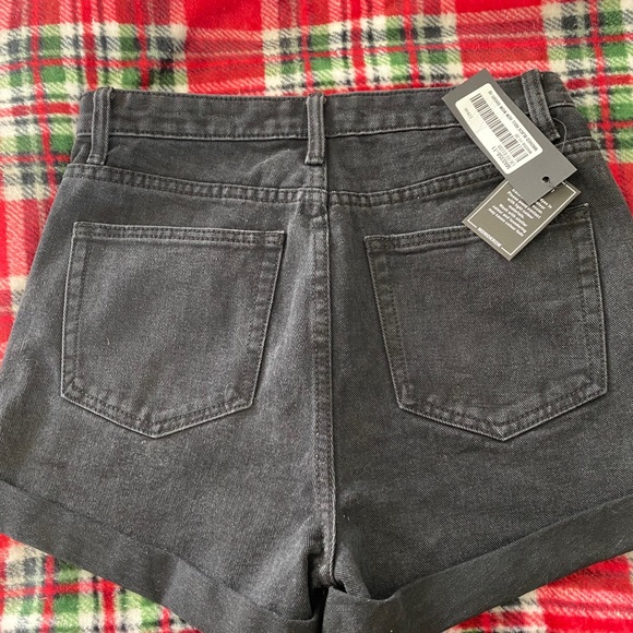 WASHED ROLL HEM MOM SHORTS UK 10 - Picture 6 of 6